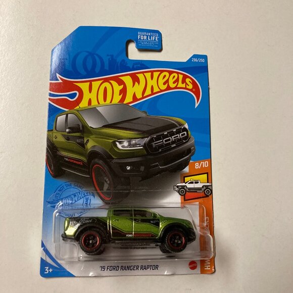 Hotwheels 2019 Ford Ranger Raptor, Green, HW Hot Trucks, 8/10 #236/250 - Picture 1 of 12